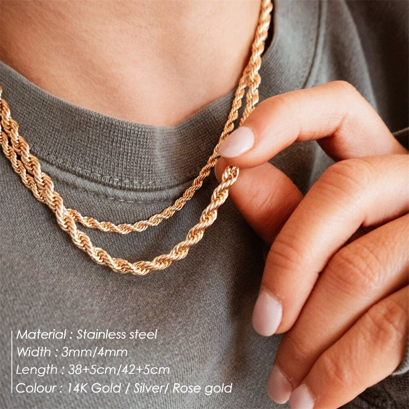 Bianca Rope Chain Gold Necklace