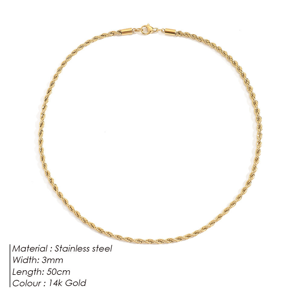 Bianca Rope Chain Gold Necklace