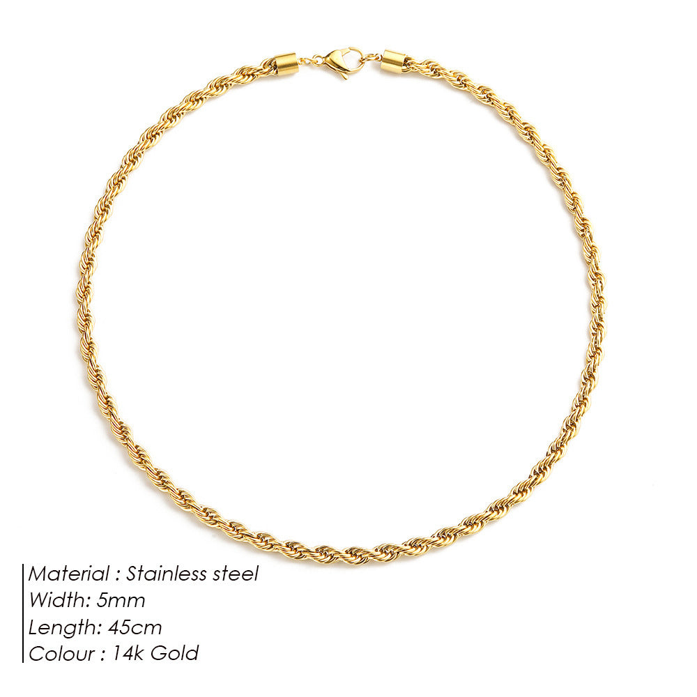Bianca Rope Chain Gold Necklace