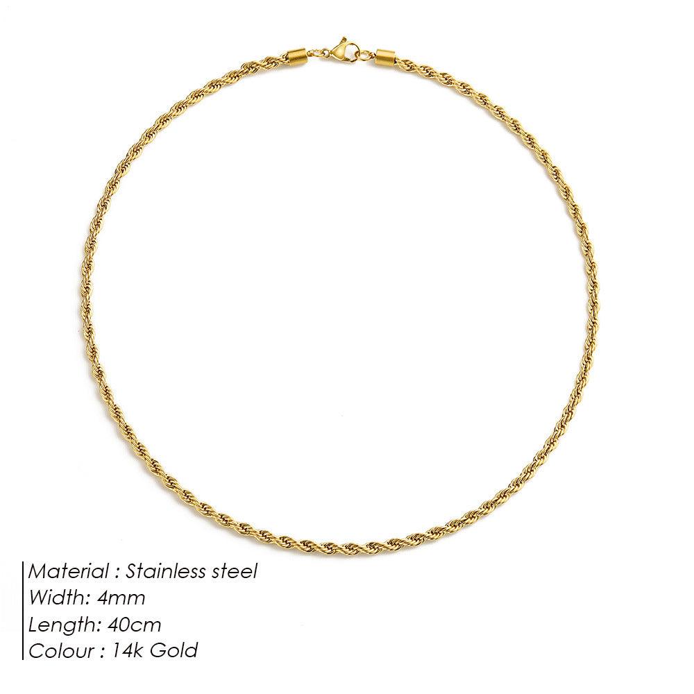 Bianca Rope Chain Gold Necklace