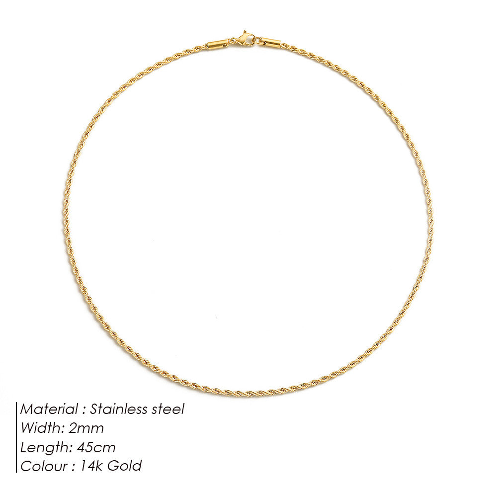 Bianca Rope Chain Gold Necklace